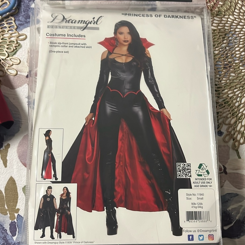 Dream girl Princess of Darkness vampire jumpsuit costume size small